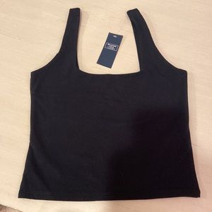 Abercrombie and Fitch brand new black crop basic tank size small. (With tags)